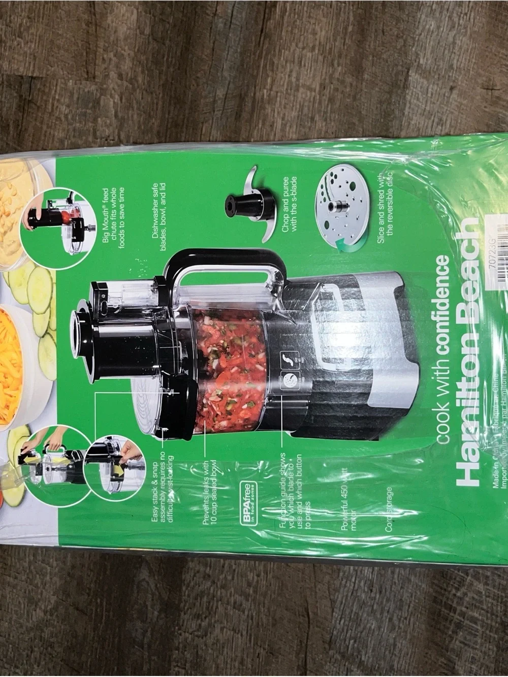 Hamilton Beach Black and Silver Stack & Snap Food Processor